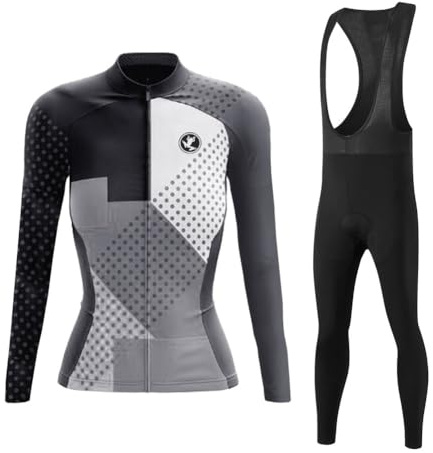 UGLY FROG Radbekleidung Langärmeliges warmes Damen Wollfutter Radhose mit Kissen 20D Gel