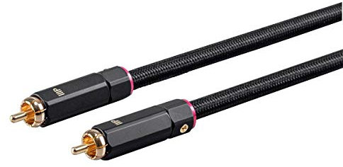 Monoprice Onix Series Câble coaxial numérique Audio vidéo RCA pour Caisson de Basses RG-6/U 75 ohms 4,6 m Noir
