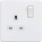 Knightsbridge SFR7000MW Screwless Screw Less 13A 1G DP Switched Socket, Matt White