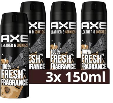 Axe Axe Body Spray Collision Leather & Cookies without Aluminium Salts 3 x 150 ml