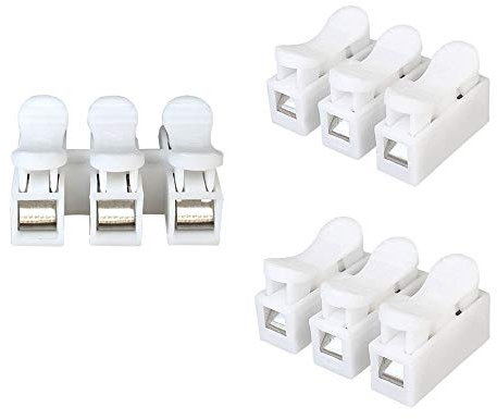 Aiqeer 40 Stück CH3 Federdrahtverbinder Set, Schnelldrahtverbinder Anschlussklemme, Schnellanschluss Klemmenblock