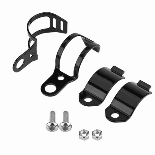 2 uds .,Abrazadera de soporte de montaje de luz de para motocicleta ,soporte de montaje de barra de de aleación de aluminio para scooter de horquilla delantera de 30 45mm(Negro) ,otras luces