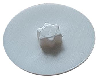 Enkotrade 21 Stück Abdeckkappen für Schrauben Weiß, Torx T30, 6-Lobe, Zierkappen zum Abdecken mit Kopflochbohrung, einstecken in Kopf Loch, Schraubenkappen