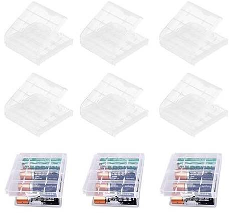 9Pcs Transparent AA/AAA Cell Battery Storage Case Holder Box,Waterproof Plastic Battery Case,Plastic Cell Battery Storage Case for Batteries and Rechargeable Batteries Battery Carrying Case Holder