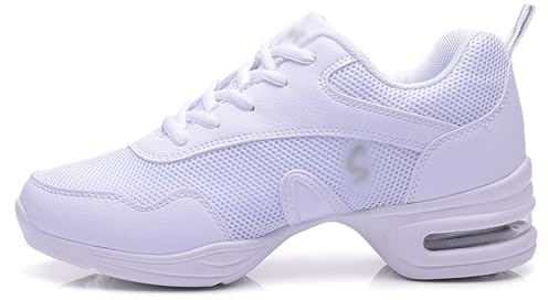 Blissbuilt moderna dansskor plattform dansskor kvinnors flickor snörning gym sport träning cheerleading dansskor bekväma halkfria träningsskor för skola cheerleading dans yoga sport träning