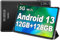 YESTEL Tablet 10 Pulgadas – 12 GB RAM + 128 GB ROM Ampliable 1TB, Android 13, WiFi 5G 2.4G, GPS, Octa-Core, Cámara 8 MP + 5 MP – con Funda – Negro
