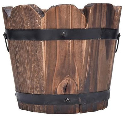 Piccoli vasi per piante grasse | Secchiello in legno per piante grasse | Vaso creativo per piante grasse in miniatura, secchio per piantare balconi all'aperto, decorazione per la casa