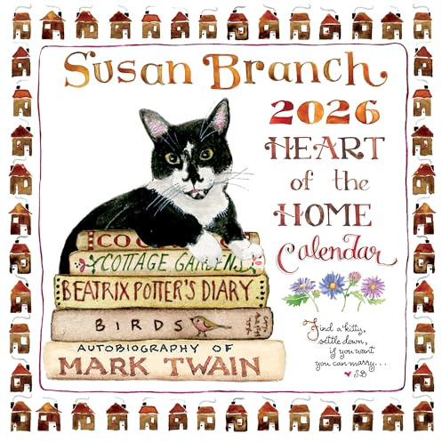 TF Publishing 2026 Susan Branch Wall Calendar - Large Grids for Appointments and Scheduling - Vertical Monthly Wall Calendar 2026 with Premium Matte Paper for Home and Office Organization - 12x12in