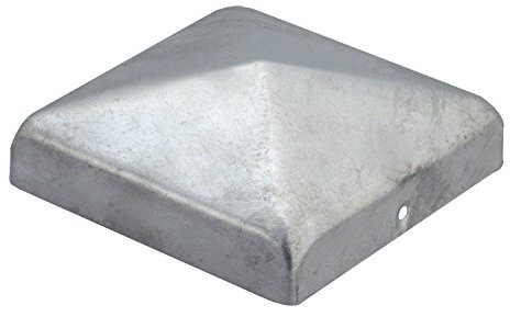 Tapa para postes de 161 x 161 mm, de acero galvanizado en caliente, para postes de 16 x 16 cm, tapa de valla, 1 unidad, incluye tornillos