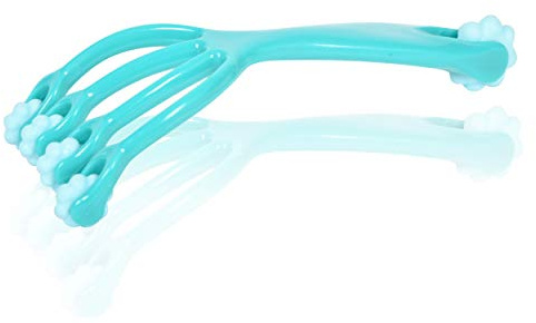 BioSwiss Claw Massage Roller, Handheld Muscle Massager with 5 Rotating Heads for Back, Legs, and Shoulder