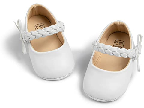 CENCIRILY Baby Girl Mary Jane Anti-Slip First Walking Dress Shoes