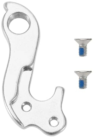 LT Easiyl Gancio del cambio per bicicletta GH-085, gancio del cambio per bicicletta, in lega di alluminio con 2 viti, compatibile con Marwi, compatibile con Cube Wheel Argento