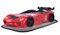Coemo Vento Sport Autobett Rot im Rennwagen-Design Kinderbett 90x200 mit Lattenrost und Sportpaket Rücken- und Seitenpolster - Perfekt für kleine Rennfahrer - LxBxH 260 x 109 x 60 cm