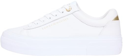 Tommy Hilfiger dam Th Platform Sneaker Tumbled Ltr Fw0fw09018Låg topp