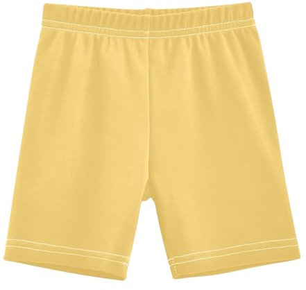 CHIFIGNO Gelbe Cartwheel Shorts für Mädchen, Fahrrad-Shorts, Unterkleid, Tanz-Shorts, Kinderkleidung, Gelb 1, 128