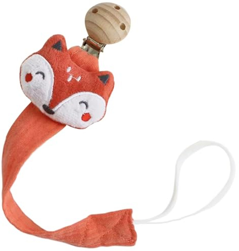2PCS Attaches-tétines En Corde 27x7x3cm | Clip De Sangle De Sucette Clip Sécurisé En Coton Doux Formes Animaux Mignonnes Idéal Pour Tétines, Anneaux De Dentition Et Lingettes