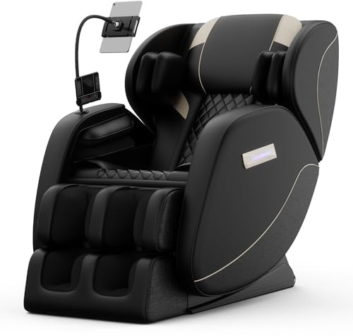 AYJOIR 2026 Massage Chair Full Body, Zero Gravity Massage Chair with 6 Fix Rollers and 12 Massage Heads and Full-Body Air Pressure, Heating, Foot Massage, Auto Modes, Speaker, Touch Screen Controller