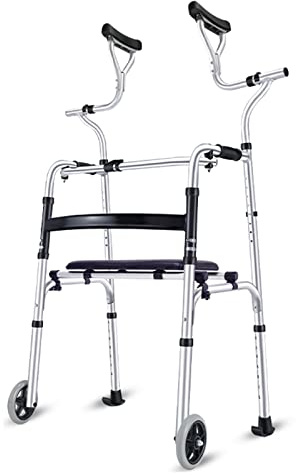 Andadores plegables con estructura for caminar, andadores ligeros for personas mayores, asistente de apoyo axilar, ayuda for discapacitados, andadores for interiores(B)