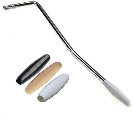 WANDIC Tremolo Arm, 6mm Single Metal Whammy Bar avec 3 Pointes Bar Argent pour Tremolo Système Guitare Électrique