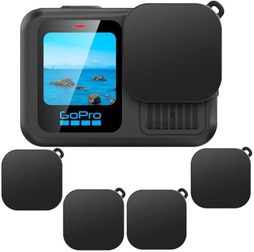 DUWUZEST 4 Pieces Lens Cap for GoPro Hero 13/12/11/10/9 Hero Black Protective Cap Cover Accessories (for Gopro 9/10/11/12/13 Hero)