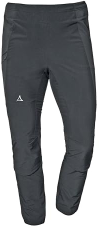 Schöffel Herren Hybrid Pants Corno M, Winddichte, Wasserabweisende Fahrradhose mit 4D Body Mapping, Lange MTB Hose mit vorgeformtem Knie und Komfortbund, atmungsaktive Sporthose, schwarz, 50