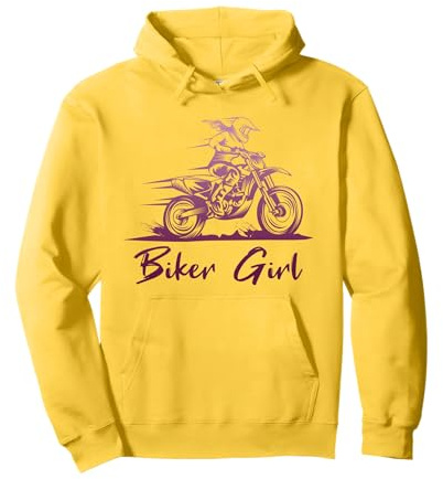 Motocross Motorcycle - Enduro Biker Girl- Motorcycle Rider Pullover Hoodie