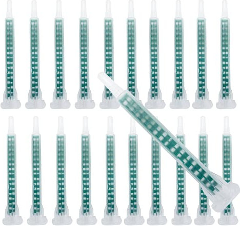 20 Stück AB Klebstoff Mischrohr,Mischdüse Spritze,16 Mundabschnitt Quadratische,Statikmischer für 2-K Kleber 1:1 Mischdüse,für den Rohrstrom und Reorganisationsbewegungsmischen Verwendet Werden Können