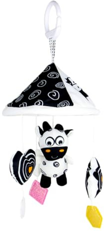 HOOTNEE Hängespielzeug Neugeborene Kinderwagen Mit Rassel Und Windspiel Für Kinderbett Cartoon Muster Farbabstimmung Kognition Gehör Und Wahrnehmung