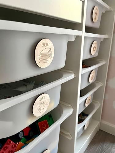 Kinderzimmer Ordnungsetiketten z.B. für Ikea Trofast – Auswahl aus über 140 Motiven // Bausteine