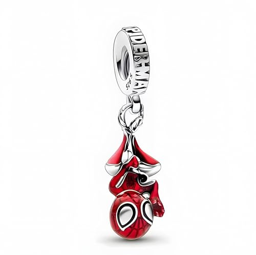 The Charmery Ciondolo a forma di ragno in argento Sterling 925, compatibile con i ciondoli Pandora e molti altri braccialetti con ciondoli inglesi, metallo, senza pietre preziose, Metallo, Nessuna