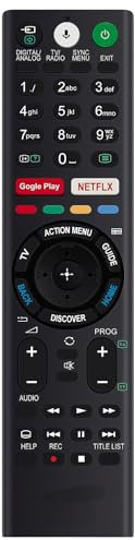 RMF-TX200E Télécommande universelle compatible avec TV Sony Bravia KD-49XD8305 KD49XD8305 KD-55XD8599 KD-49XE8077, remplace RMF-TX201E RMF-TX300E, fonction vocale