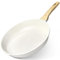 GiPP Keramik-Antihaft-Bratpfanne – 30 cm gesunde, ungiftige Pfanne, induktionsgeeignet, PFAS- & PFOA-frei, spülmaschinenfest, mit kühlem Griff(Weiß, 30 cm)