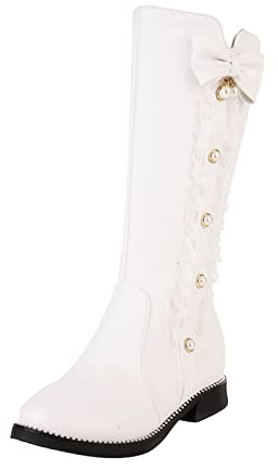 Stivali alti al ginocchio da donna piatti invernali con suola spessa casual in pelle scarpe lunghe con cerniera laterale carino stivali da combattimento stivali larghi al polpaccio per le donne