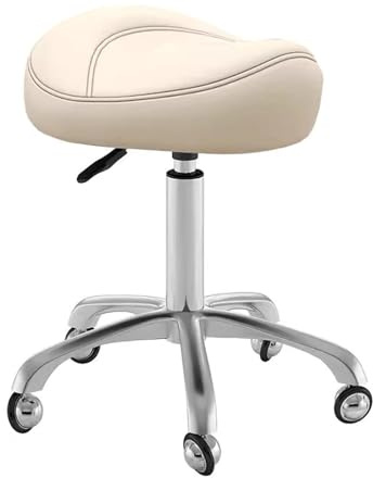FXLUHAY Silla giratoria con Ruedas Tipo Silla de Montar for Oficina, Asiento de Cuero sintético, for Hombre y Mujer, Tallas Grandes.