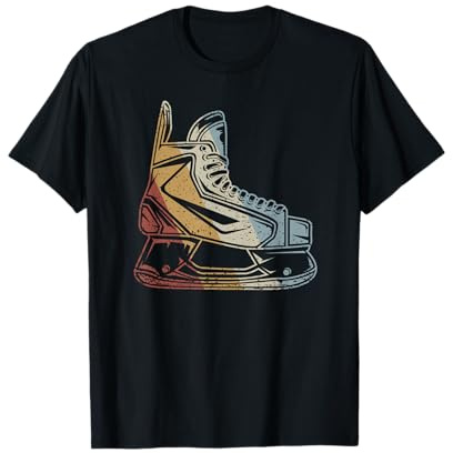 Patines de Hockey sobre Hielo Estilo Retro Vintage Camiseta