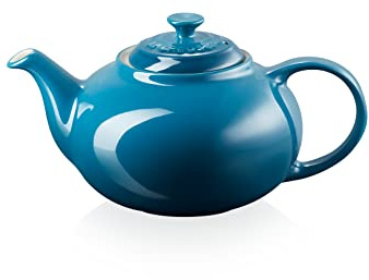 Le Creuset Stoneware Classic Teapot, 1.3 litres, Serves 3-4 Cups, Deep Teal, 70702136420000