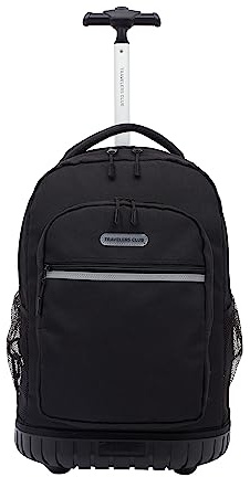 Travelers Club 18 Rolling Backpack with Shoulder Straps, Black