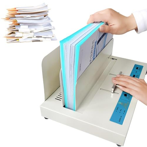json2xml Machine à Relier électrique thermofusible – Classeur Thermique pour Documents A3 (Bord Court)/A4/A5 avec Chauffage en céramique PTC/épaisseur Reliure:5cm, classeur Thermique pour Documents