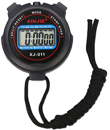 Monozoz Digital stoppur timer, professionell timer stoppur, sport stoppur timer, vattentät elektronisk sport stoppur, professionell återkallningsstopp återanvändbar simning nedräkningstimer stoppur