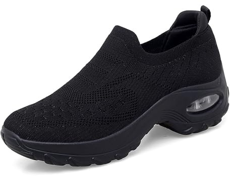 Scarpe Terapeutiche Per Diabetici Da Donna Scarpe Da Corsa Scarpe Alluce Valgo Piedi Gonfi, Scarpe Da Ginnastica Leggere E Traspiranti Antiscivolo Scarpe Ortopediche Per Artrite Edema,Black-39 EU