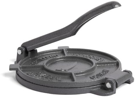 Alpha Living Tortilla Press – 8 Inch Cast Iron Quesadilla Maker – Heavy Duty Empanada Maker Press – Cast Iron Tortilla Maker for Kitchen, Home Use