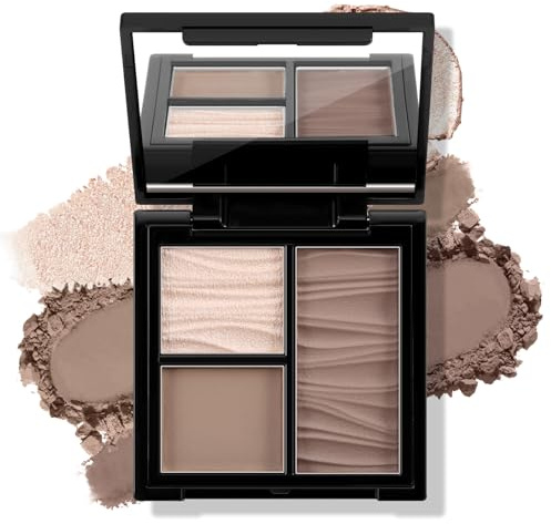 Boobeen Gesicht Bronzer Highlighter Contour Powder Palette, Multi-use Contour Makeup Einfach zu mischen Gesicht Shaping Contouring Matte Bronzer Powder Long Lasting