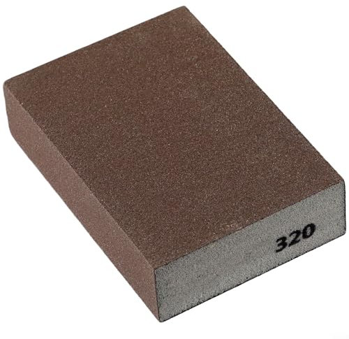 Éponge de ponçage flexible en mousse abrasive humide et sèche, 7 options de grain disponibles (320#)