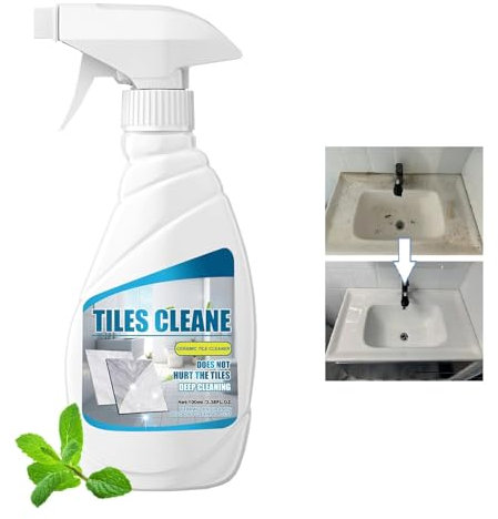 Fliesen und Fugenreiniger Sprühgerät,Tile Grout Cleaner Sprayer,Gebrauchsfertiges Reinigungsspray für Fliesenfugen,Cleaner Tile Cleaner Spray für Entfernen Schmutz aus KücheBadezimmerwaschbecken,100ml