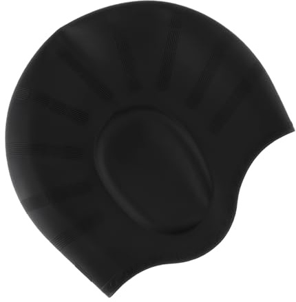 Swimming Cap, Swim Caps with 3D Ear Protection, Silicone Swimming Cap for Women Men, Waterproof Anti-Slip Odor-Free Swim Hat with Ergonomic Design for Comfort & Ear Protection, Elastic Swim Cap