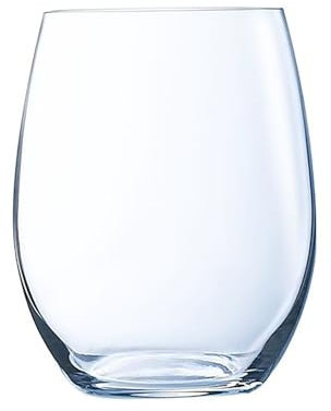 Arcoroc Vina, Set de 6 Vasos de Vidrio, 36cl, Resistentes, Aptos para Lavavajillas y Microondas, Apilables, Transparentes