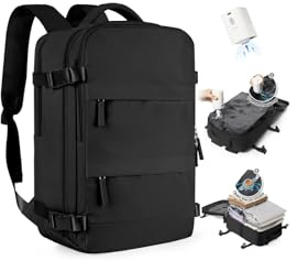 SZLX Mochila al Vacío con Bomba Mochila Viaje Cabina Avion 40x30x20 Mujer Ryanair Equipaje de Mano 40x30x20 Vueling Wizzair Mochila Viaje 40x20x25 Bolsas de Viaje 45x36x20 Easyjet para Portatil Hombre