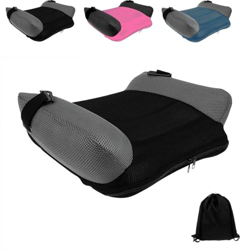 EcoGleam Elevador de asiento inflable para coche, inflable rápido, vacío, para viajes con niños y niños (negro)