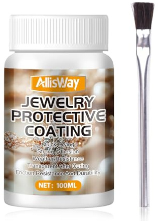 AllisWay Zaponlack, Vernis Metallique, Vernis Transparent, Vernis Metal Antirouille, Convient aux Métaux et aux Bijoux, Prévient le Ternissement et la Décoloration, 100 ml
