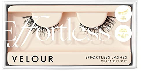Velour Effortless Lashes, Natural Looking False Eyelashes, Fluffy & Lightweight No Trim Eyelashes, Reusable Fake Lashes For All Eye Shapes, Vegan & Cruelty-Free, Lash Glue not Included (Mini Me)